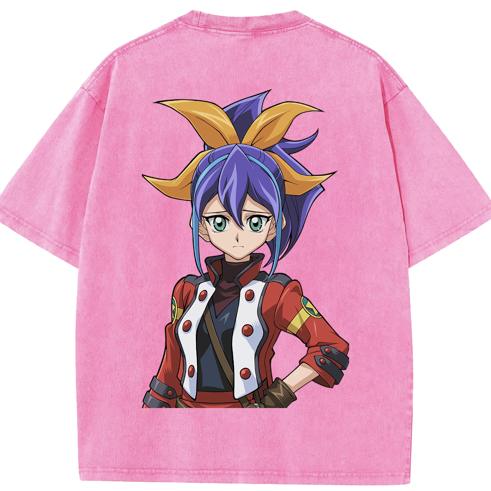 （画像用） 遊☆戯☆王 Yu-Gi-Oh! 綿100% ヴィンテージ風 半袖Tシャツ（背面プリント）